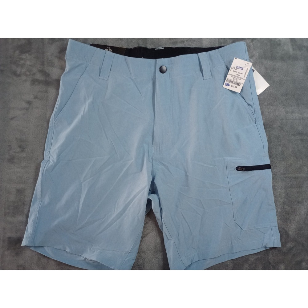 Men's Light Blue Cargo Shorts - Lightweight Summer Utility